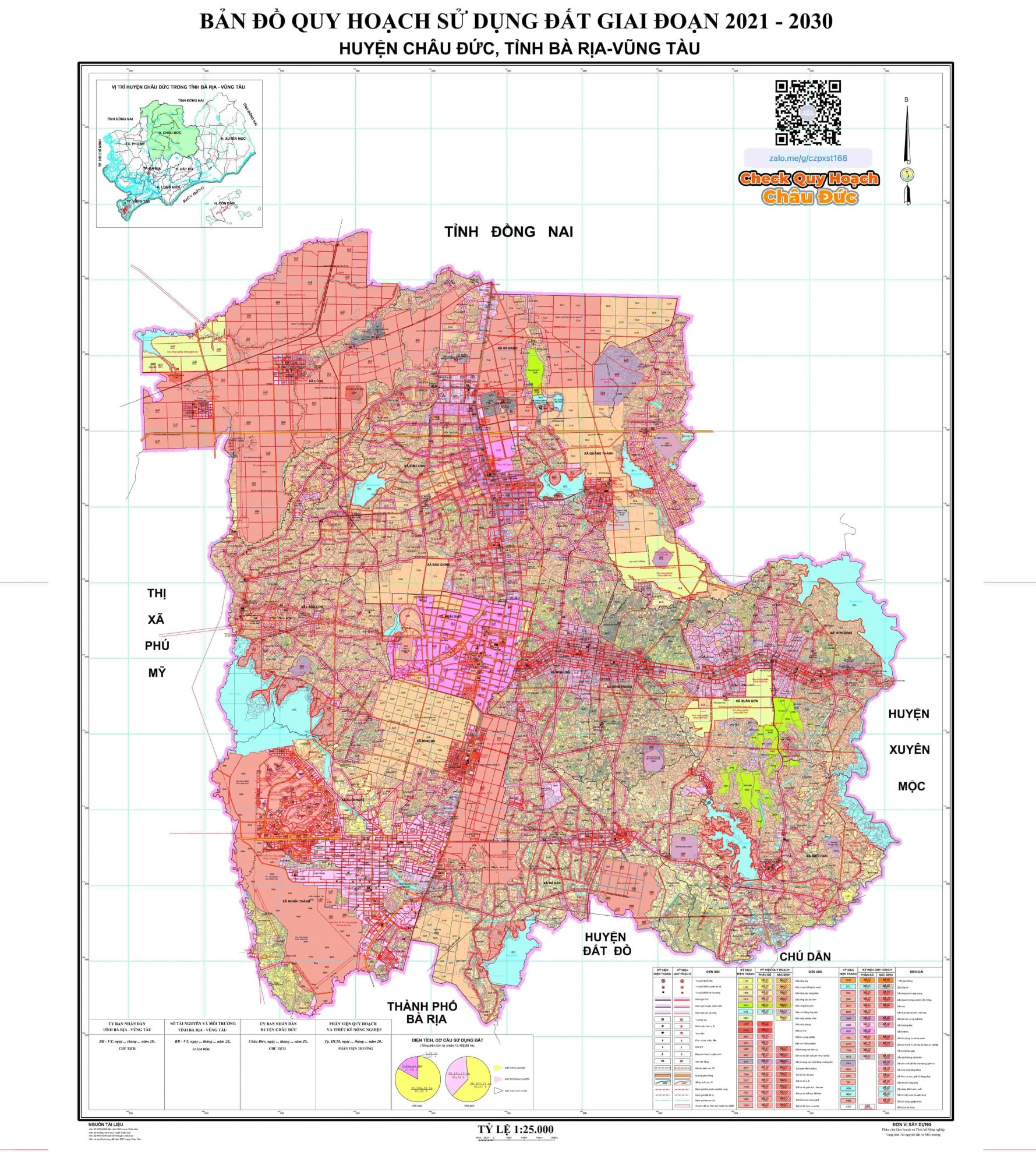 Bảng chi tiết bản đồ quy hoạch huyện châu đức 2030 đáng tin cậy để điều tra nền kinh tế của địa phươ